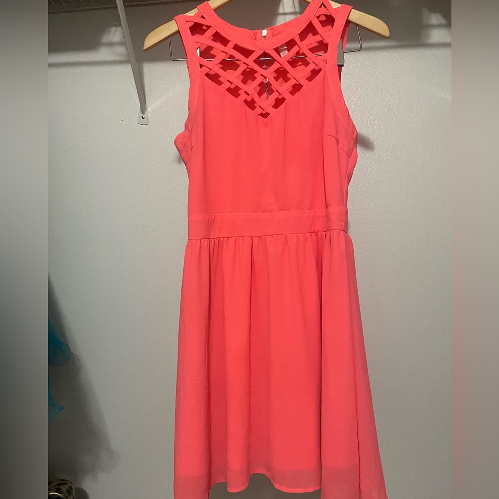 Xhilaration Coral Sleeveless Mini Dress
